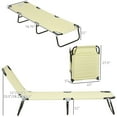 thumbnail image 3 of Outsunny Reclining Lawn Chaise Lounge Folding Chair Adjustable Backrest, 3 of 8