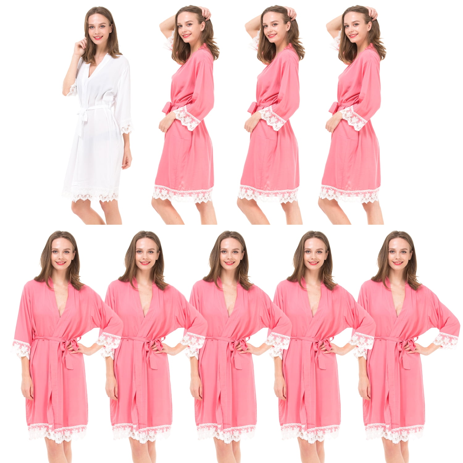 4 Robe Mr & Mrs Right Bridesmaid Robes For Woman ,Soft Cotton ,9 sets of 1 ...