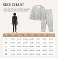 thumbnail image 6 of Kll Silver Glitter Print Women'S Long Sleeve Pajamas With Pants Sleepwear Loungewear 2 Set-X-Large, 6 of 9