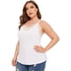 thumbnail image 5 of Camisola sin mangas con escote en V y ribete de encaje con tirantes finos para mujer, 5 of 6