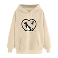 thumbnail image 4 of Women Dog Mom Sweatshirt Dog Paw Graphic Long Sleeve Drawstring Hoodies Tops With Pocket y2k Cute Shirts, 4 of 4