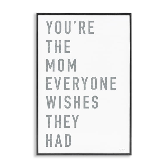 Stupell Industries Industrial Mother Appreciation Quote Black Framed Giclee Art, 12 x 18, by Elizabeth Tyndall