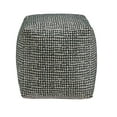 thumbnail image 3 of Weston Home Dinant Upholstered Square Pouf Ottoman, Dark Green & White Dot Pattern Fabric, 3 of 5