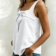 thumbnail image 6 of SwiftWear Women's Square Neck Tank Top Bow Tie Front Cute Casual Cotton Blouse Loose Fit Summer Top, 6 of 7