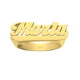 thumbnail image 2 of 24K Gold Plated Sterling Silver Personalized Name Ring - Bar Design Below Name - Size 10 - Made in USA, 2 of 2