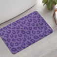 thumbnail image 2 of Purple Leopard Print Bathroom Rugs Mat,Non Slip Microfiber Bathroom Rug,Rubber Backing,Soft Bathroom Mats for Bathroom Floor,Tub and Shower,17x27in(43x68cm), 2 of 5
