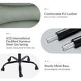 thumbnail image 5 of Modern Home Office Desk Task Chair Adjustable and Faux Leather Upholstered Sage, 5 of 10