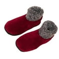 thumbnail image 3 of Women's Plush Cuffs Thermal Ankle Socks for Cold Weather Nonslip Grip Soles Floor Socks Thick Fleece Lined Slipper Socks, 3 of 10
