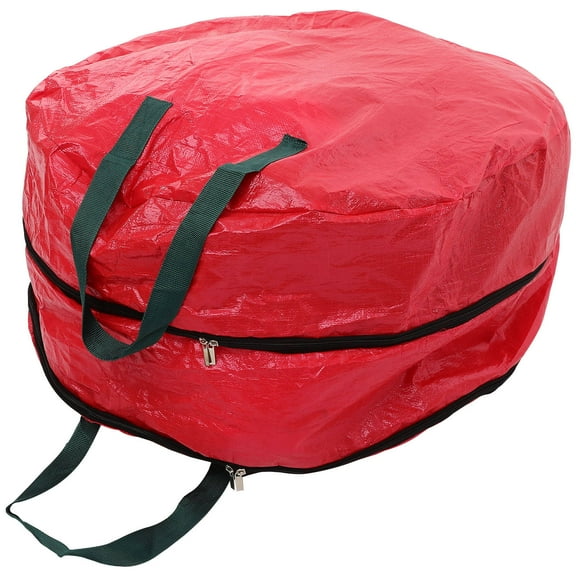 HEATSHAKING Red Wreath Storage Bag 76X76X38CM 1Pcs for Seasonal Wreath Protection