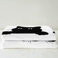 thumbnail image 5 of Manta con estampado de gatos negros para niños y niñas, manta polar de franela con estampado de gatos, manta de peluche con temática de animales y gatos, 130x150cm para sofá cama, manta para sofá,, 5 of 5