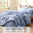 thumbnail image 3 of Juego de Edredón Bedsure King Size de 7 Piezas con Estampado Floral Azul, 3 of 7
