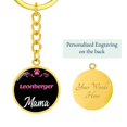 thumbnail image 5 of Dog Mom Keyring Leonberger Mama Circle Keychain Stainless Steel or 18k Gold, 5 of 12