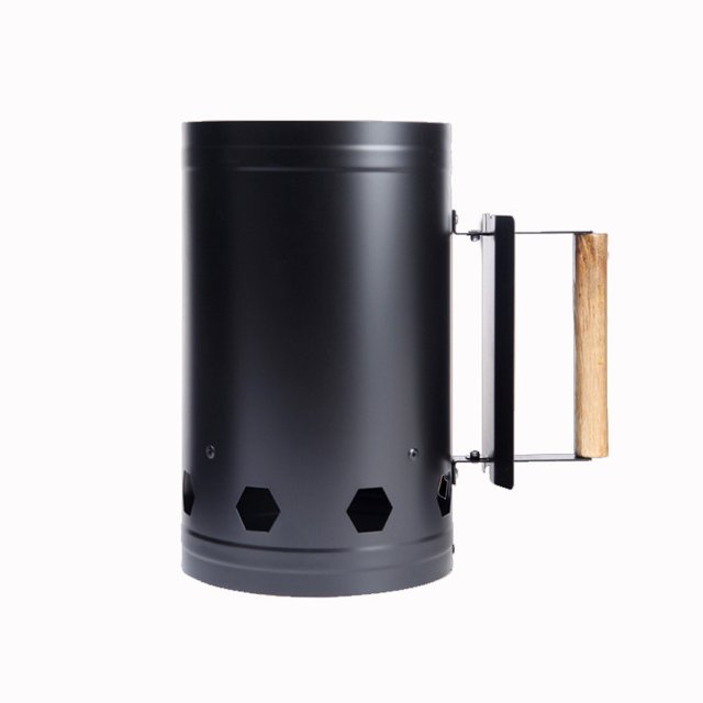 ncendedor de Carbón para Asadores, Parrillas y Chimeneas, Iniciador de Fuego, Chimenea de Acero para Carbón, Accesorios para Asador, Grill y Cocina, Utensilios para Parrilladas -Negro XianweiShao 8390611987886
