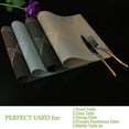 thumbnail image 4 of PiccoCasa Placemats 4pcs Woven PVC Non-slip Mats for Dining Table Black, 18"x12", 4 of 6