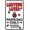 Warning Sign 2, variant on Tin Sign Attention No Yelling Or Screaming Warning - 8"x12", Heavy Metal Wall Art for Road, Yard, Quiet Zones
