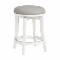 Alaterre Furniture Ellie Backless Counter Height Wood Stool, White