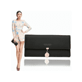 thumbnail image 1 of Cartera Con Colgante De Hoja De Cuero Pu Larga Para Mujer Xtellar negro, 1 of 4