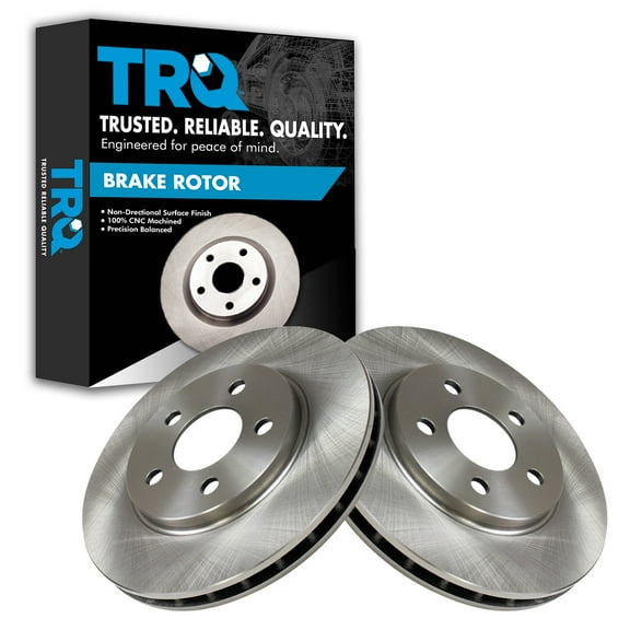 TRQ Front Brake Rotors Set Vented Fits Select 1996-2000 Dodge Caravan Plymouth Voyager