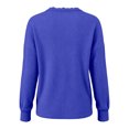 thumbnail image 6 of Uaswgudfs Women's Sweater Loose Fit Long Sleeve V Neck Scalloped Lace Trim Ribbed Knit Casual Pullover Top for Autumn Winter, 6 of 6