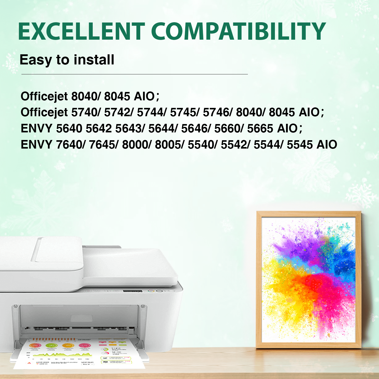 62 Ink Cartridges Compatible for HP 62XL Ink Cartridges for Printer Ink 62