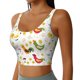 thumbnail image 2 of Fotbe Chickens A Sujetador Deportivo Largo sin Aros para Mujer con Almohadillas y Soporte Medio, Transpirable y Absorbente, Camiseta Tipo Chaleco o Tank Top-X-Large, 2 of 8