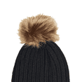 thumbnail image 3 of Willow & Ruby Women's Knitted Pom Pom Beanie - Soft & Comfortable Winter Hats for Women With Lined Interior For Extra Warmth, 3 of 5