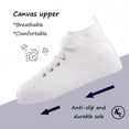 thumbnail image 3 of Kids Fashion Canvas Sneakers High Top Hook-And-Loop Adjustable Shoes, Breathable Casual Tennis Sneakers Outdoor Shoes for Toddler Little Big Boys Girls, 3 of 7