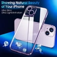 thumbnail image 2 of Crystal Clear iPhone 14 Plus Case, Non-Yellowing, Camera & Military-Grade Drop Protection, Slim Soft Silicone, 6.7" - Purple, 2 of 16
