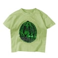 thumbnail image 1 of Toddler Girls Summer Tops Tees Changing Flip Sequins Watermelon Short Sleeve T Shirt Daily Spring Shirts For Kid 3-4T, 1 of 3