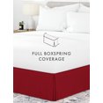 thumbnail image 5 of Comfort Canopy - Burgundy Pleated Bed Skirt Box Spring Frame Cover for Twin Size Bedding, 5 of 8