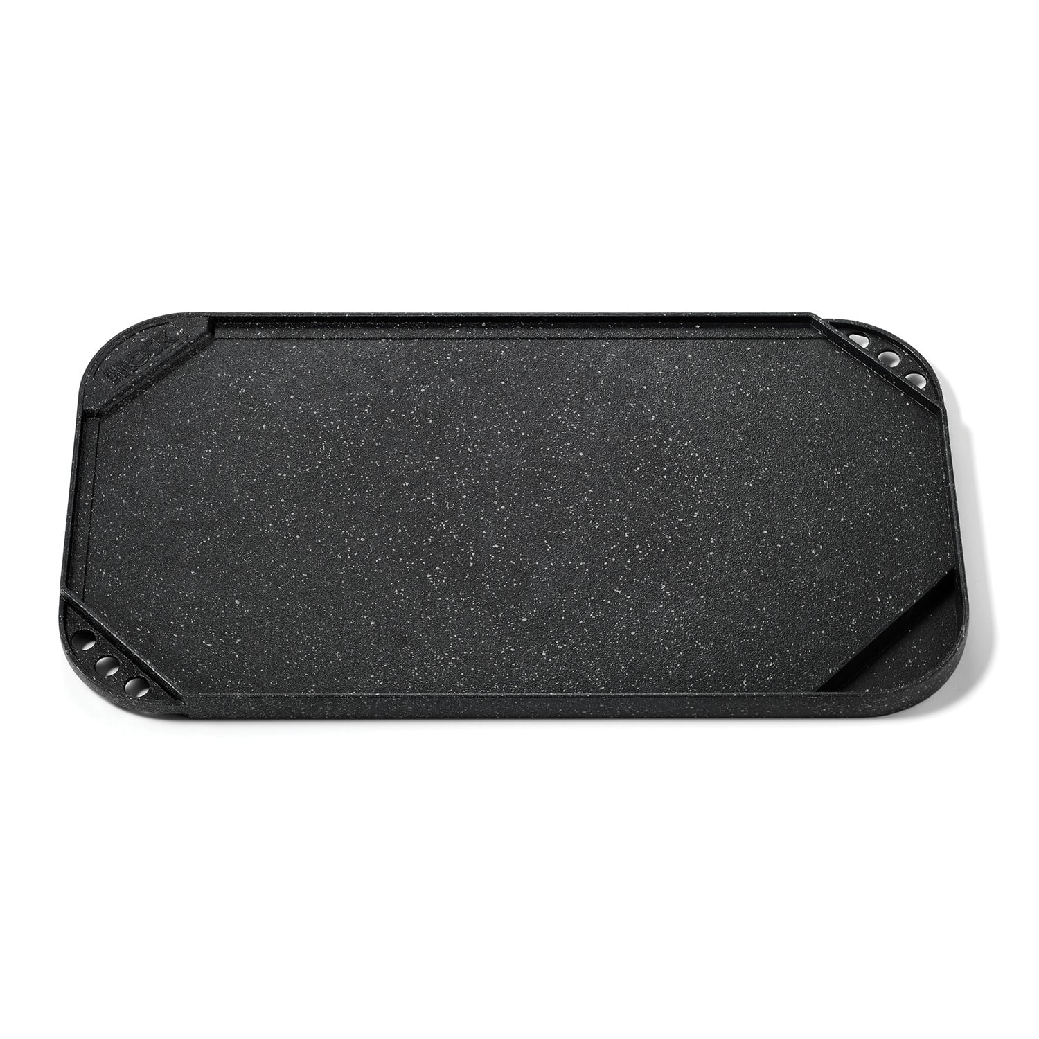 THE ROCK by Starfrit 10.6" x 19.5" Non-Stick Aluminum Reversible Grill and Griddle, 034614-004-0000