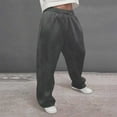 thumbnail image 2 of Sweatpants Wide Leg Elastic Waist Pants For Men Men's Baggy Pants Wide Leg Drawstring Waist Loose Sweatpants with Pockets, 2 of 5