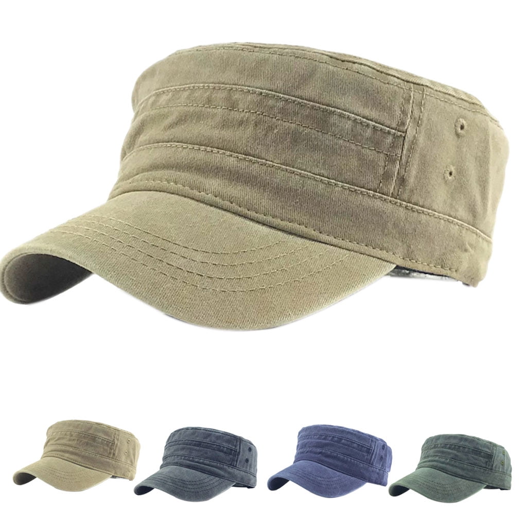 Men Washed Cotton Cadet Hat Adjustable 