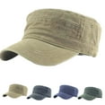 thumbnail image 3 of Sonducket Gorro estilo gorra de cadete básico y desgastado de algodón Sombreros caqui, 3 of 6