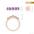 thumbnail image 4 of ANGARA Natural 0.7 Ct. Amethyst with Diamond Non Eternity Wedding Ring in 14K Rose Gold for Women (Ring Size: 5), 4 of 9