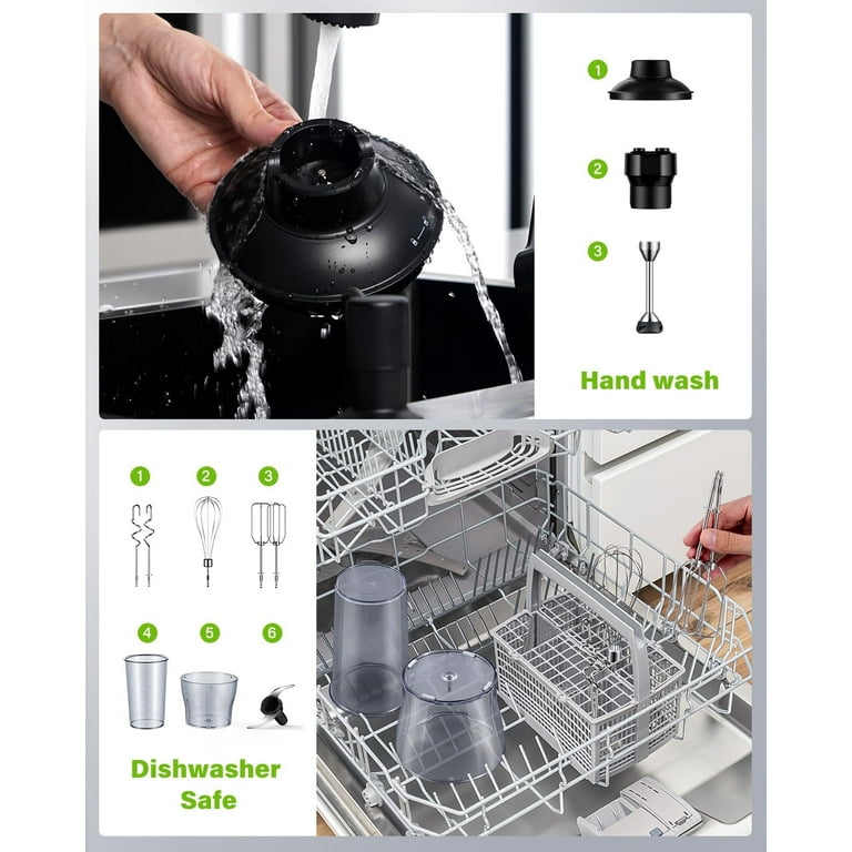 Shardor 1000W 6-in-1 Immersion Blender with 20 Speeds photo 6