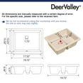 thumbnail image 6 of DV-1U201BN DeerValley Ursa 20" X 15.6" Rectangular Vitreous China Undermount Bathroom Sink with Overflow, 6 of 12