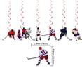thumbnail image 2 of Ice Hockey Party Decoration Set, Themed Birthday Tableware With Banner Pull Flag Cake Toppers, Kids Sports Celebration Supplies, 12-Piece Pack, 2 of 6
