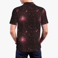 thumbnail image 2 of Polo Shirts for Men, Red abstract Starry sky shining Cuteness Casual Mens Polo Shirts Short Sleeve Button Down Classic Mens Golf Polo Shirts, 2 of 7