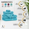 thumbnail image 4 of Ample Decor 100% Cotton Sky Blue Hand Towel for Bathroom Set of 2- Highly Absorbent, Popcorn Textured - Mulaayam Collection - 18 X 28 Inch, 4 of 9