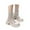White, variant on Aihuaihua Hollow Boots for Women Heel Ankle Boots,Breathable Round Toe Booties Thick Heeled Mesh Boots,Fashion Zippered Dress Boot