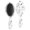 Minimalist Halloween Ghost, variant on Mystical Halloween Pattern Hair Brush,Girls Detangling Hair Brush,Glide Through Tangles with Ease for Wet & Dry Hair,8.8"X2.8"