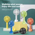 thumbnail image 3 of USB Desk Mini Fan, Personal Desktop Table Fan, Small Rechargeable Battery Operated Portable Fan, Handheld USB Fan 3 Speed for Home Office Car Outdoor Travel (White), 3 of 4
