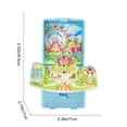 thumbnail image 3 of Mochila plegable 3D con llavero | Parque infantil portátil con noria y castillo | Decoración colgante en miniatura para estudiantes y niños, 3 of 6