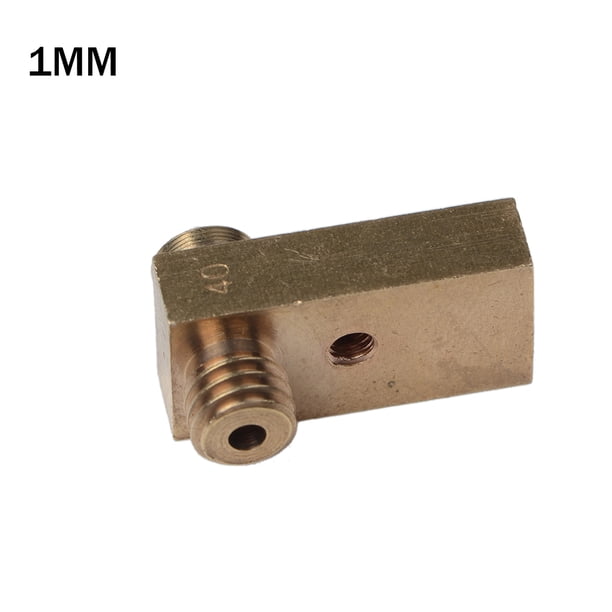 Boquilla extrusora de bloque calefactor integrado de latón, accesorio de filamento de 3 mm para impresora 3D, calibre de 1,0 mm Kearding EL000450-07