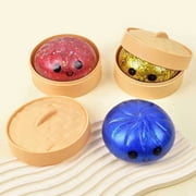 2026 Upgrade Glitter Dumpling, Glitter Dumpling Squishy with Box, Squishy Dumplings for Stress Relief