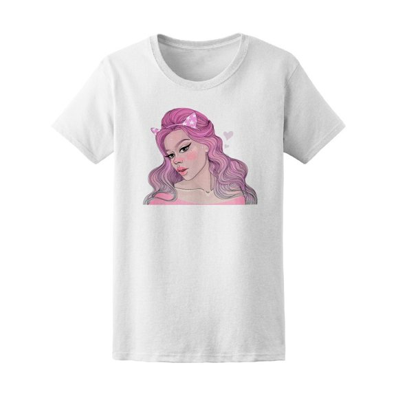 Cat Ears Cute Fashion Girl Women's Tee - Image by Shutterstock
