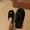 Black, variant on Open Toe Slippers for Women Fuzzy Slippers Cross Band Cozy Memory Foam Slip On Plush House Shoes Indoor Outdoor Slide Slipper White 6.5-7(38)