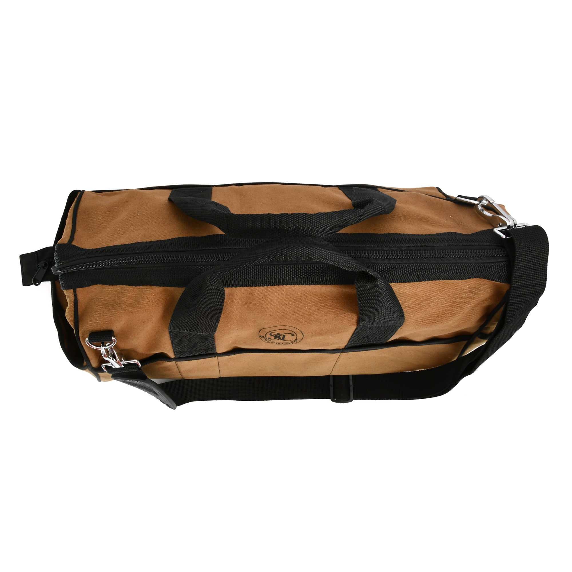 97012 - 25 Pocket 20 Inch Wide Mouth Tool Bag in Brown Waterproof Canvas | Style n Craft