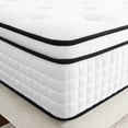 Queen Mattress, Madinog 12" Hybrid Mattress,Innerspring and Gel Memory
